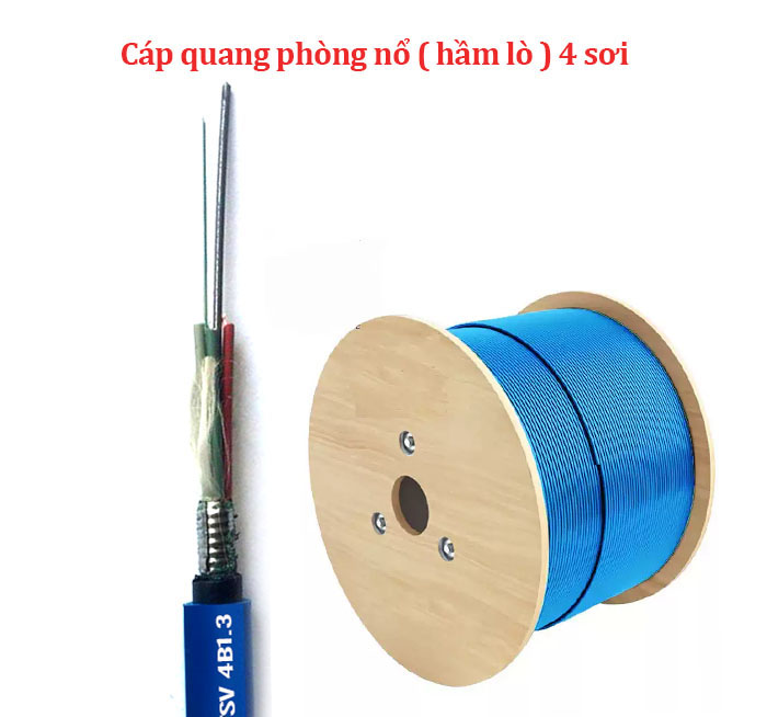 Cáp quang phòng nổ MGTSV 4FO (4 sợi , 4 core)