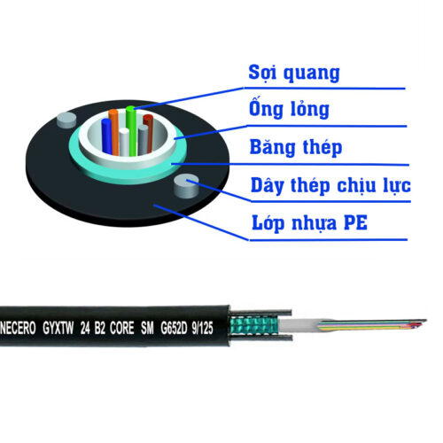 cáp quang NECERO GYXTW 24 sợi SM
